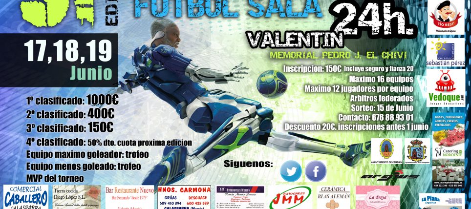 cartel futbol sala valentin 2016